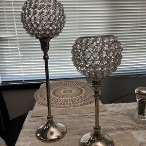 Crystal Bead Candle Holders